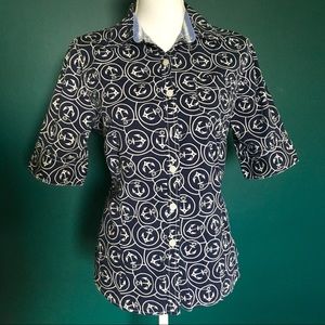 Anchor Nautical Button Up L.L. Bean